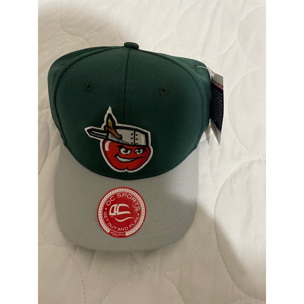 OC Sports Fort Wayne TinCaps Youth Baseball Hat Green Grey MiLB Adjustable Cap